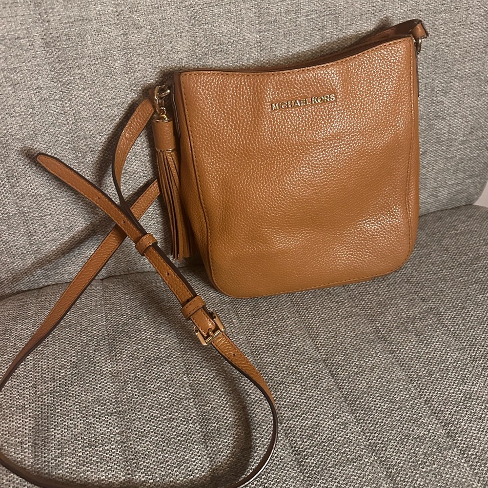 Michael Kors Brown Leather Crossbody Bag